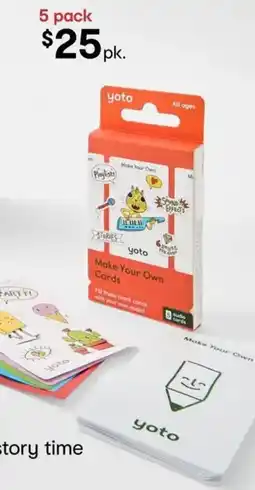 Kmart Yoto Make Your Own Cards offer