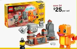 Kmart LEGO Pokémon Charmander and Geodude's Cavein Clash offer
