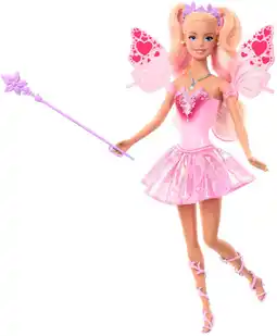 Target Mattel Barbie Fantasy Fairy Doll with Colour-Change Wings offer