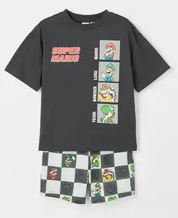 Target Super Mario Australian Cotton Older Boys Oversized Knit Pyjama Set offer