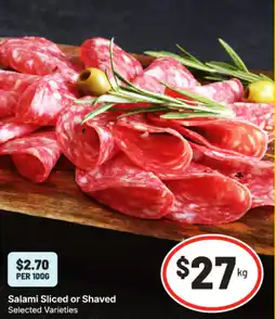 IGA Salami Sliced or Shaved offer
