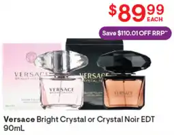 Discount Drug Stores Versace Bright Crystal or Crystal Noir EDT offer