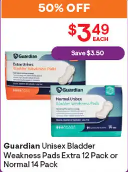 Discount Drug Stores Guardian Unisex Bladder Weakness Pads offer