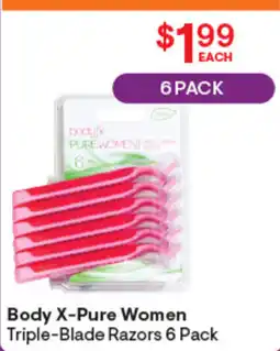 Discount Drug Stores Body X-Pure Women Triple-Blade Razors offer