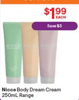 Discount Drug Stores Nicce Body Dream Cream offer