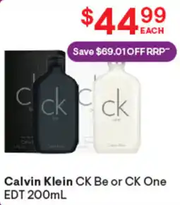 Discount Drug Stores Calvin Klein CK Be or CK One EDT offer