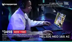 Harvey Norman Predator Helios Neo 16S AI Gaming Laptop offer