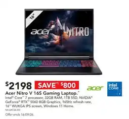 Harvey Norman Acer Nitro V 16S Gaming Laptop offer