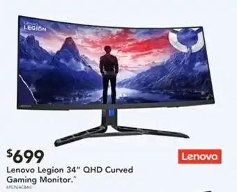 Lenovo Legion 34" QHD Curved Gaming Monitor