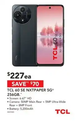 Harvey Norman TCL 60 SE NXT PAPER 5G offer