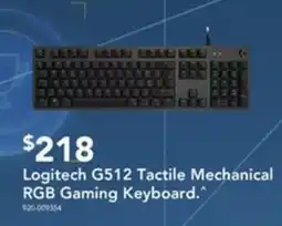 Harvey Norman Logitech G512 Tactile Mechanical RGB Gaming Keyboard offer