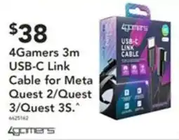 Harvey Norman 4Gamers 3m USB-C Link Cable for Meta Quest 2/Quest 3/Quest 3S offer
