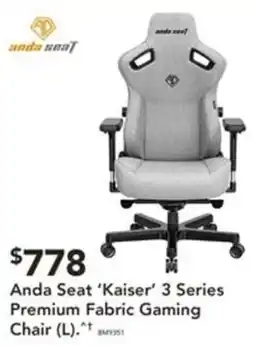 Harvey Norman Anda Seat 'Kaiser' 3 Series Premium Fabric Gaming Chair (L) offer