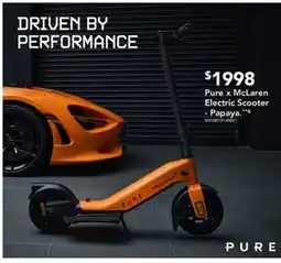 Harvey Norman Pure x McLaren Electric Scooter - Papaya offer