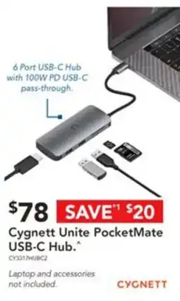Harvey Norman Cygnett Unite PocketMate USB-C Hub offer