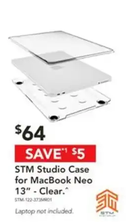 Harvey Norman STM Studio Case for MacBook Neo 13" - Clear offer