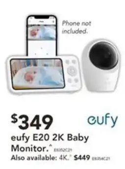 Harvey Norman eufy E20 2K Baby Monitor offer