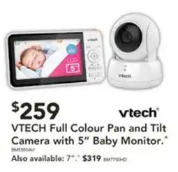 Harvey Norman Vtech Full Colour Pan and Tilt Camera with 5" Baby Monitor offer