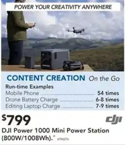 Harvey Norman DJI Power 1000 Mini Power Station offer