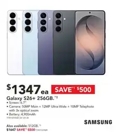 Harvey Norman Galaxy S26+ 256GB offer