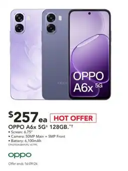Harvey Norman OPPO A6x 5G offer