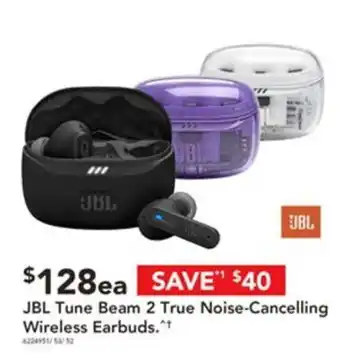 Harvey Norman JBL Tune Beam 2 True Noise-Cancelling Wireless Earbuds offer
