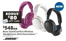 Harvey Norman Bose QuietComfort Wireless Headphones (2nd Generation) offer