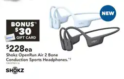 Harvey Norman Shokz OpenRun Air 2 Bone Conduction Sports Headphones offer