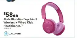 Harvey Norman JLab JBuddies Pop 2-in-1 Wireless + Wired Kids Headphones offer
