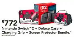 Harvey Norman Nintendo Switch 2 + Deluxe Case + Charging Grip + Screen Protector Bundle offer