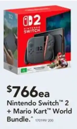 Harvey Norman Nintendo Switch 2 + Mario Kart World Bundle offer