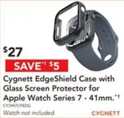 Harvey Norman Cygnett EdgeShield Case with Glass Screen Protector for Apple Watch Series 7 - 41mm offer