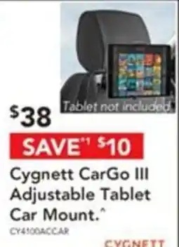 Harvey Norman Cygnett CarGo III Adjustable Tablet Car Mount offer