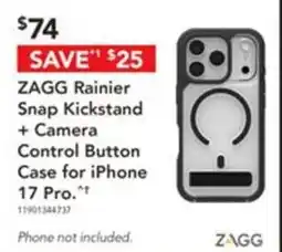 Harvey Norman ZAGG Rainier Snap Kickstand + Camera Control Button Case for iPhone 17 Pro offer
