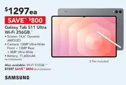 Harvey Norman Galaxy Tab S11 Ultra Wi-Fi 256GB offer