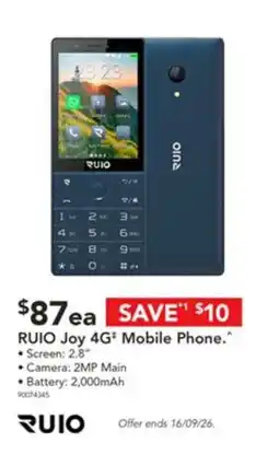 Harvey Norman RUIO Joy 4G+ Mobile Phone offer