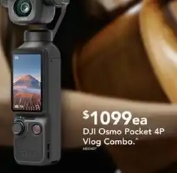 Harvey Norman DJI Osmo Pocket 4P Vlog Combo offer