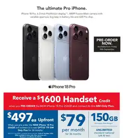 Harvey Norman iPhone 18 Pro offer