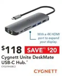 Harvey Norman Cygnett Unite DeskMate USB-C Hub offer