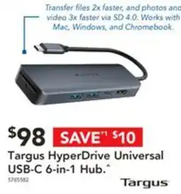 Harvey Norman Targus HyperDrive Universal USB-C 6-in-1 Hub offer