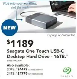 Harvey Norman Seagate One Touch USB-C Desktop Hard Drive offer