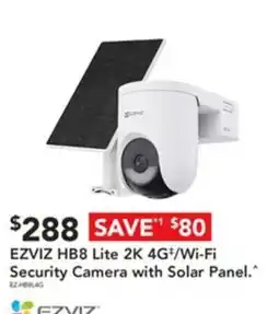 Harvey Norman EZVIZ HB8 Lite 2K 4G+/Wi-Fi Security Camera with Solar Panel offer