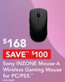 Harvey Norman Sony INZONE Mouse-A Wireless Gaming Mouse offer