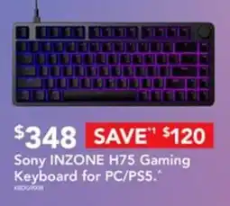 Harvey Norman Sony INZONE H75 Gaming Keyboard offer