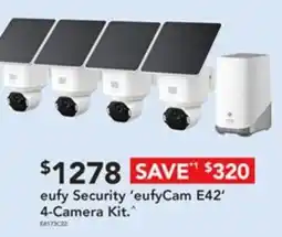 Harvey Norman eufy Security 'eufyCam E42' 4-Camera Kit. offer