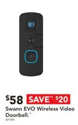 Harvey Norman Swann EVO Wireless Video Doorbell offer