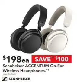 Harvey Norman Sennheiser ACCENTUM On-Ear Wireless Headphones offer