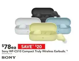 Harvey Norman Sony WF-C510 Compact Truly Wireless Earbuds offer