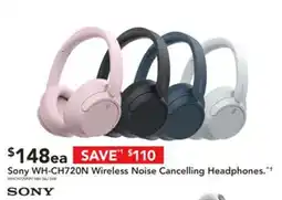 Harvey Norman Sony WH-CH720N Wireless Noise Cancelling Headphones offer