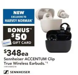 Harvey Norman Sennheiser ACCENTUM Clip True Wireless Earbuds offer